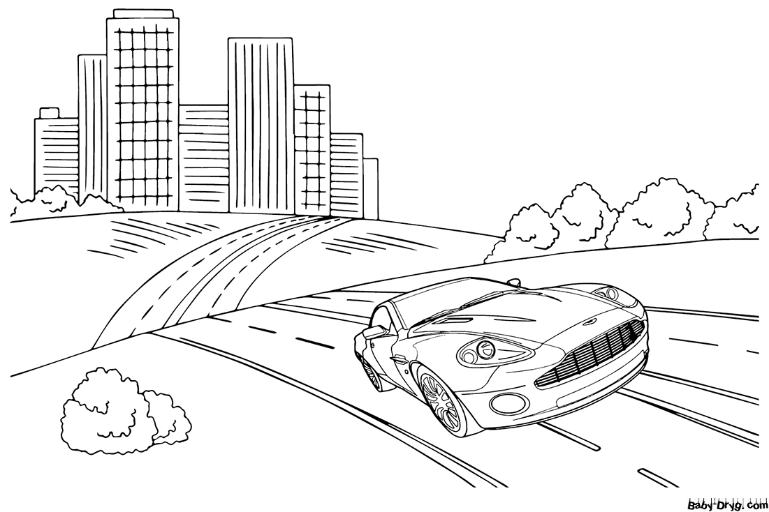 Aston Martin Coloring Page | Coloring Aston Martin