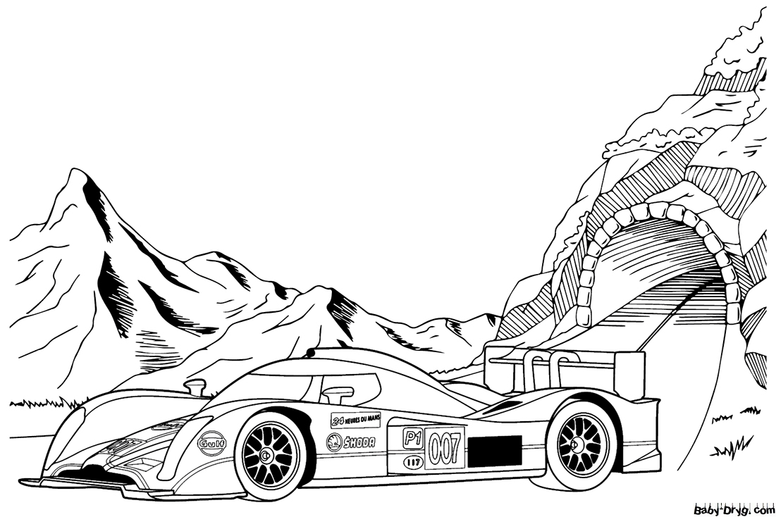 Aston Martin DBR 2010 Coloring Page | Coloring Aston Martin