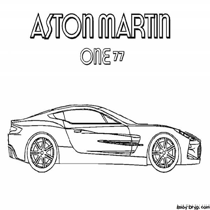 Aston Martin One-77 Coloring Page | Coloring Aston Martin