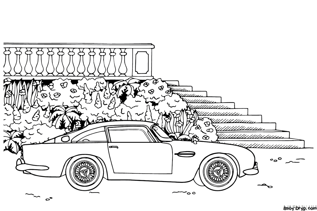 Aston Martin print out Coloring Page | Coloring Aston Martin