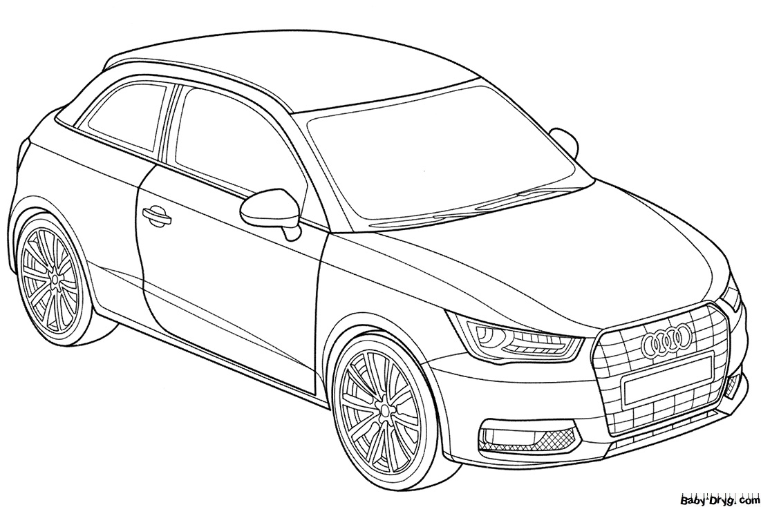 Audi A1 Coloring Page | Coloring Audi