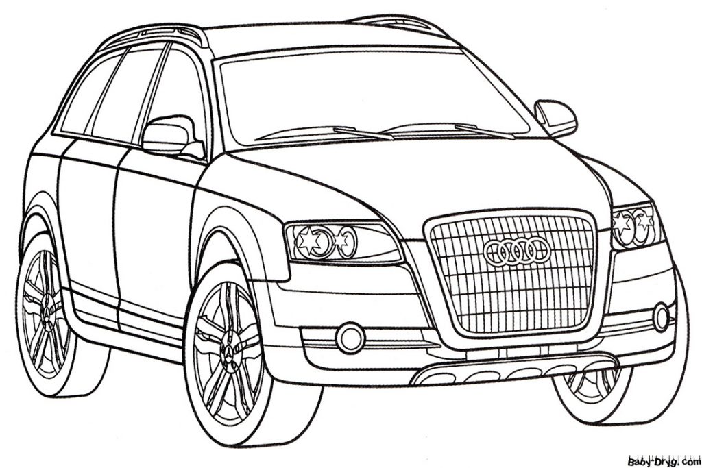 Audi A4 Allroad Quattro Coloring Page | Coloring Audi