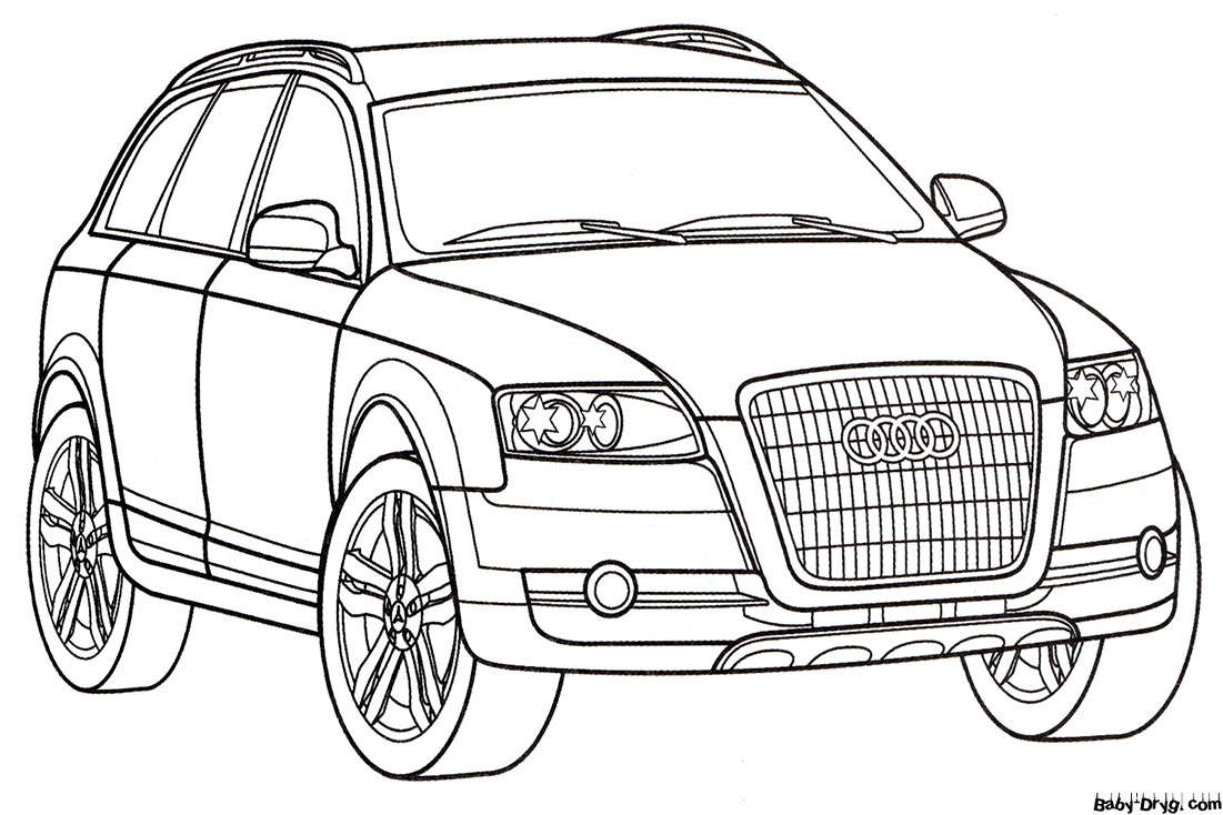 Audi A4 Allroad Quattro Coloring Page | Coloring Audi