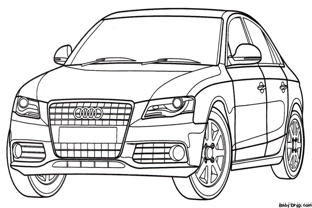 Audi A4 Coloring Page | Coloring Audi