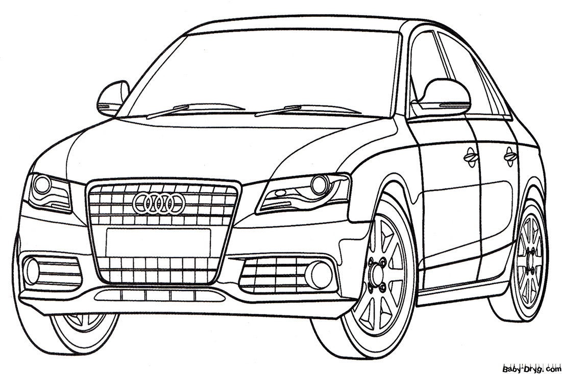Audi A4 Coloring Page | Coloring Audi