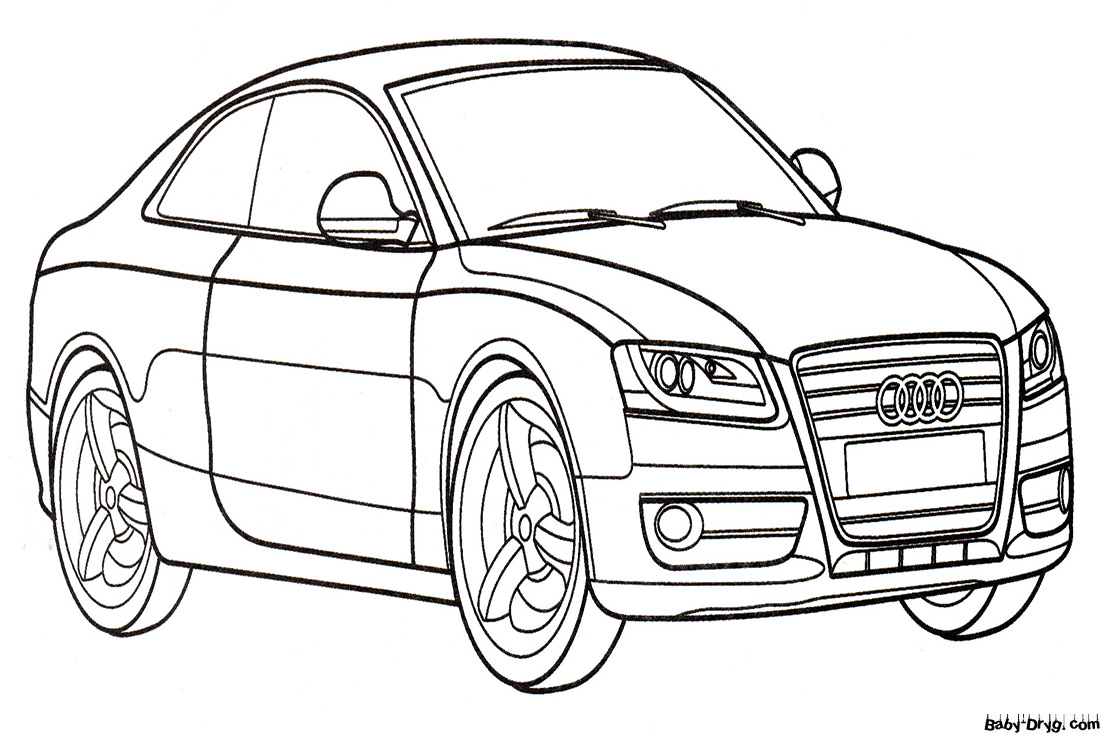 Audi A5 Coupe Coloring Page | Coloring Audi