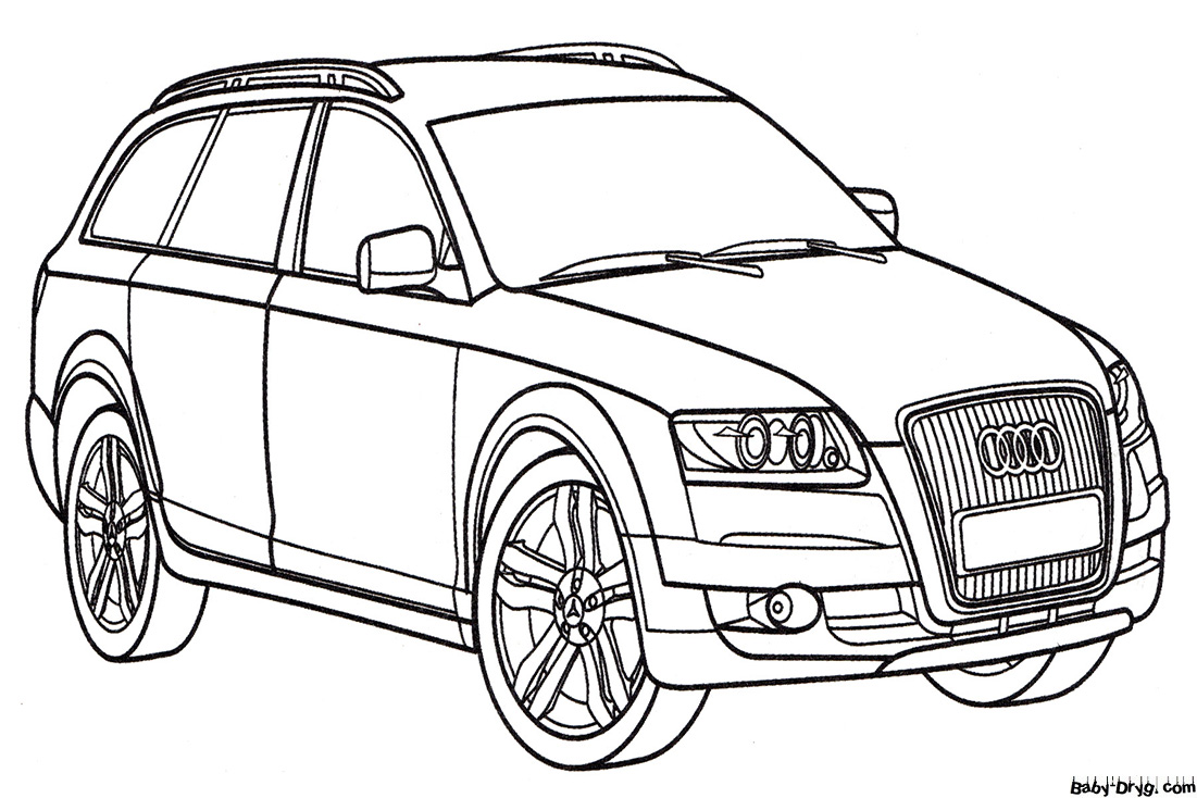 Audi A6 Coloring Page | Coloring Audi