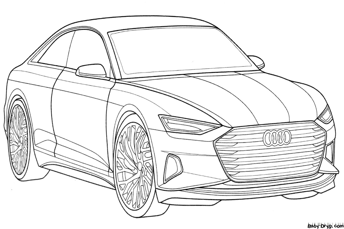 Audi A9 Coloring Page | Coloring Audi