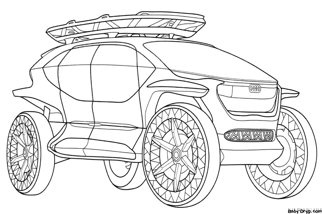 Audi AI TRAIL quattro Coloring Page | Coloring Audi