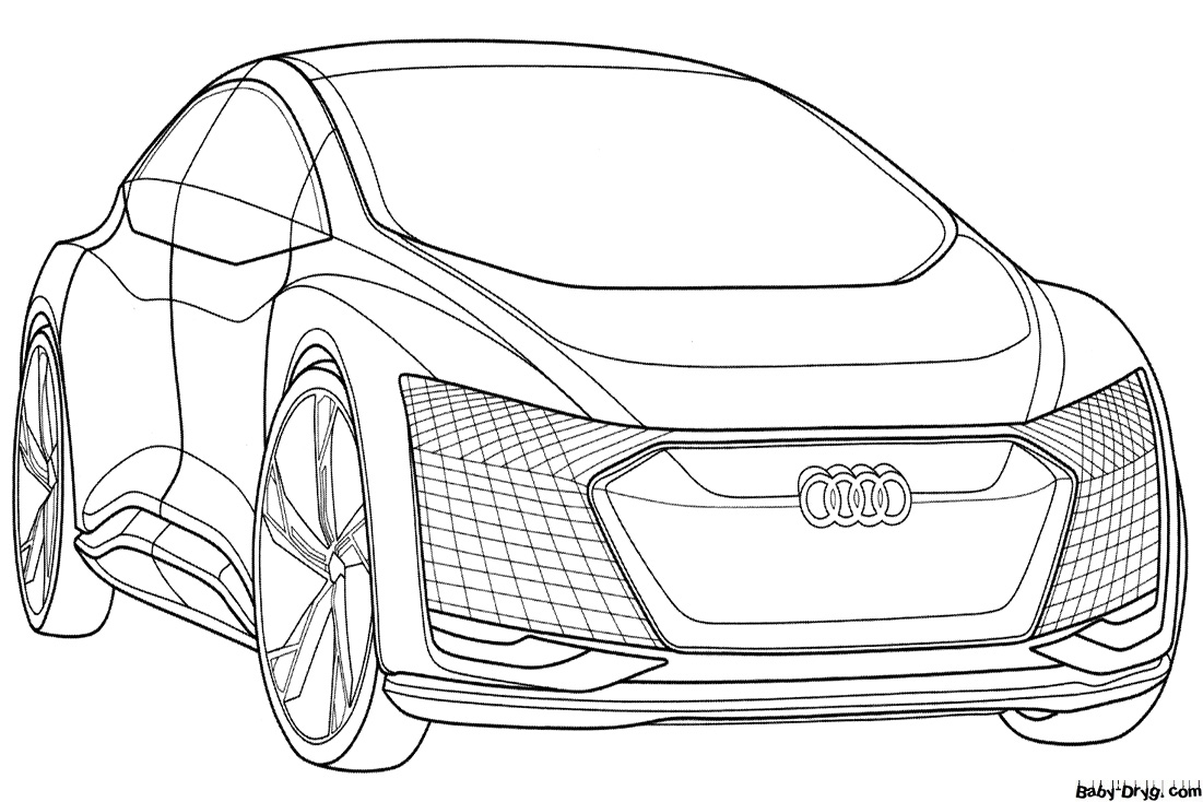Audi Aicon Coloring Page | Coloring Audi
