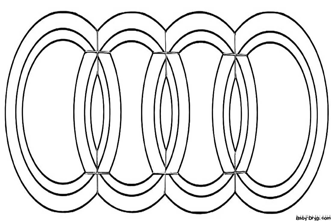 Audi logo Coloring Page | Coloring Audi