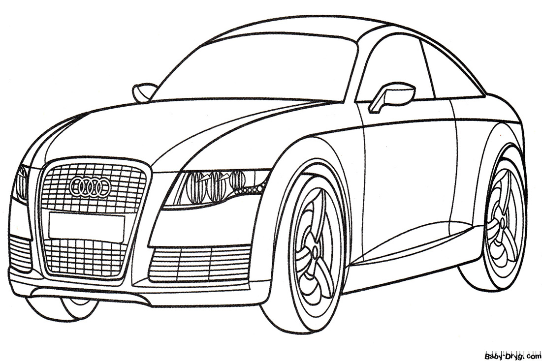 Audi Nuvolari Coloring Page | Coloring Audi