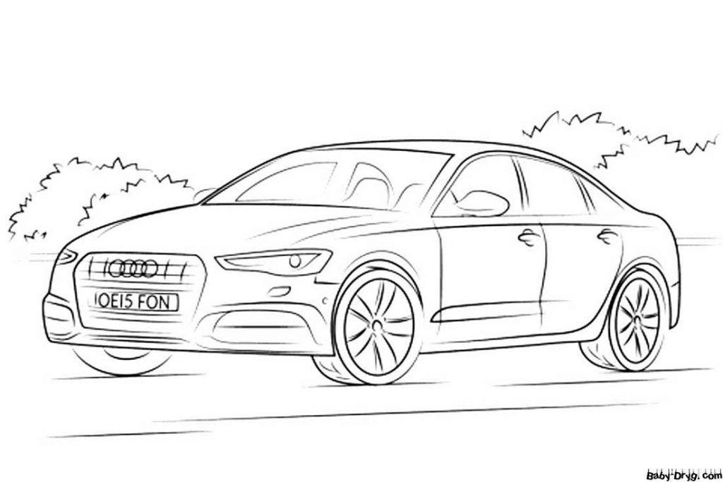 Audi pencil drawing | Coloring Audi