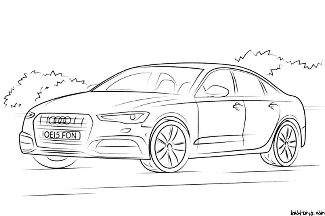 Audi pencil drawing | Coloring Audi