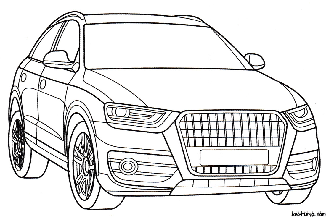 Audi Q3 Coloring Page | Coloring Audi
