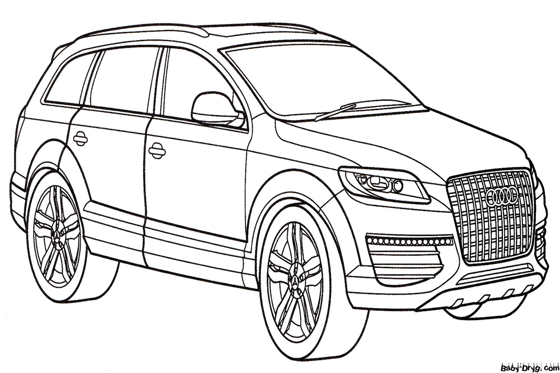 Audi Q7 Coloring Page | Coloring Audi