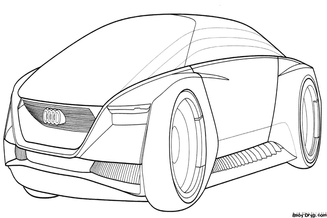 Audi R8 film model Coloring Page | Coloring Audi