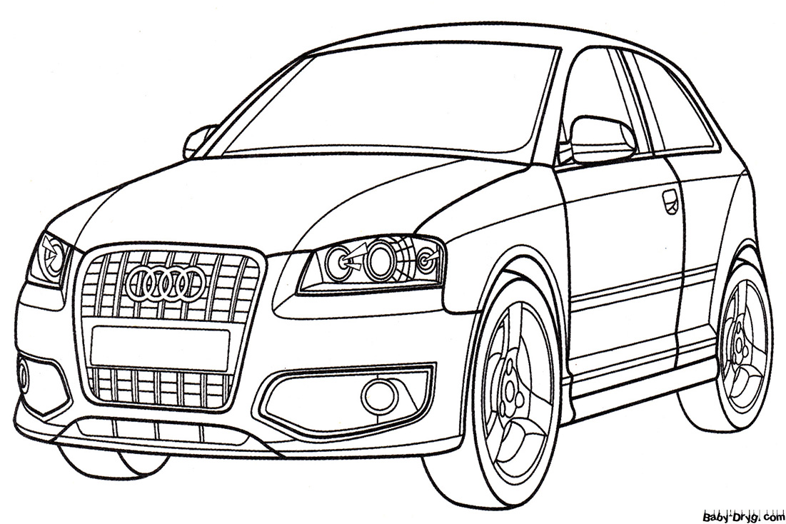 Audi S3 Coloring Page | Coloring Audi
