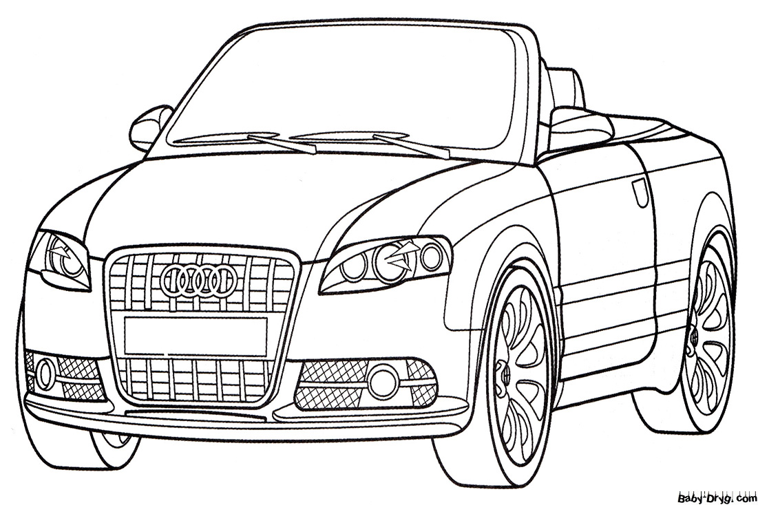 Audi S5 Cabriolet Coloring Page | Coloring Audi