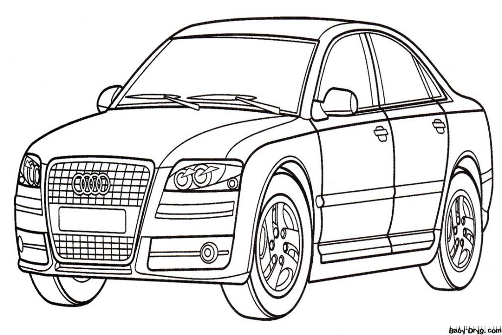Audi S8 Coloring Page | Coloring Audi