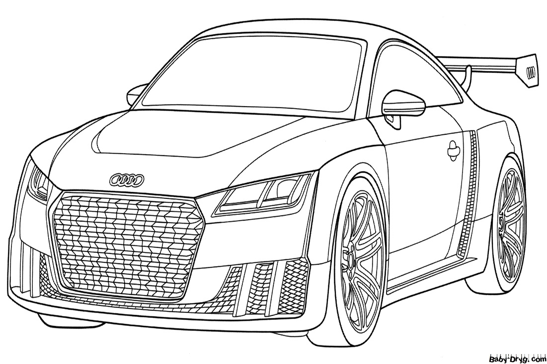 Audi TT clubsport turbo Coloring Page | Coloring Audi