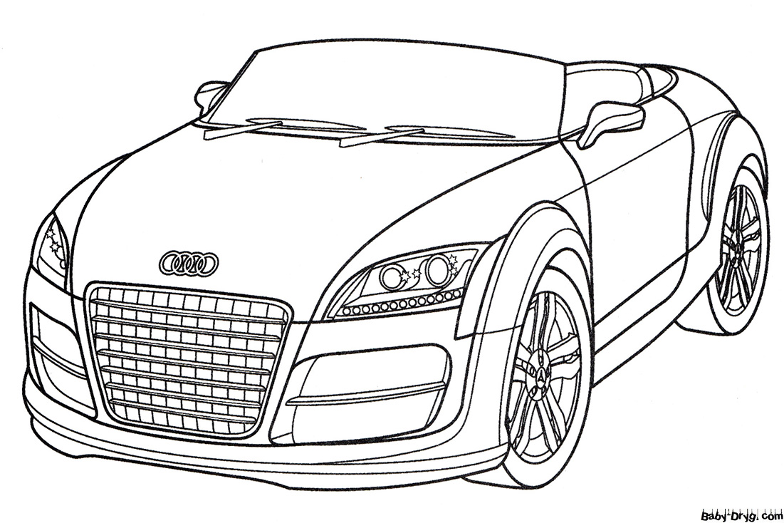 Audi TT Coloring Page | Coloring Audi