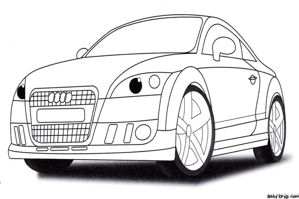 Audi TT Coupe Coloring Page | Coloring Audi