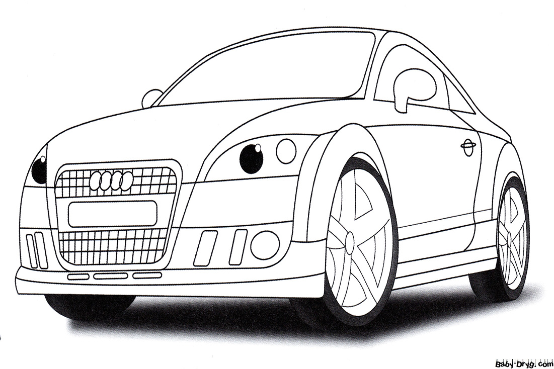 Audi TT Coupe Coloring Page | Coloring Audi