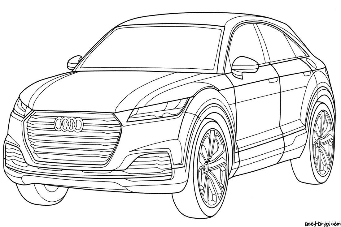 Audi TT Offroad Coloring Page | Coloring Audi
