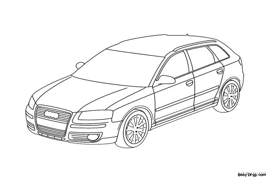 Car Audi drawing | Coloring Audi