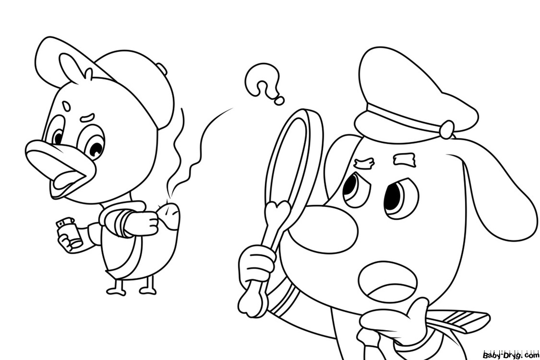 Coloring Page about Sheriff Labrador | Coloring Sheriff Labrador