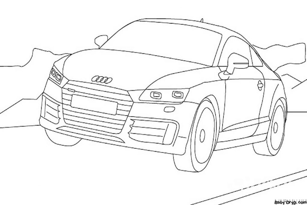 Coloring Page Audi | Coloring Audi