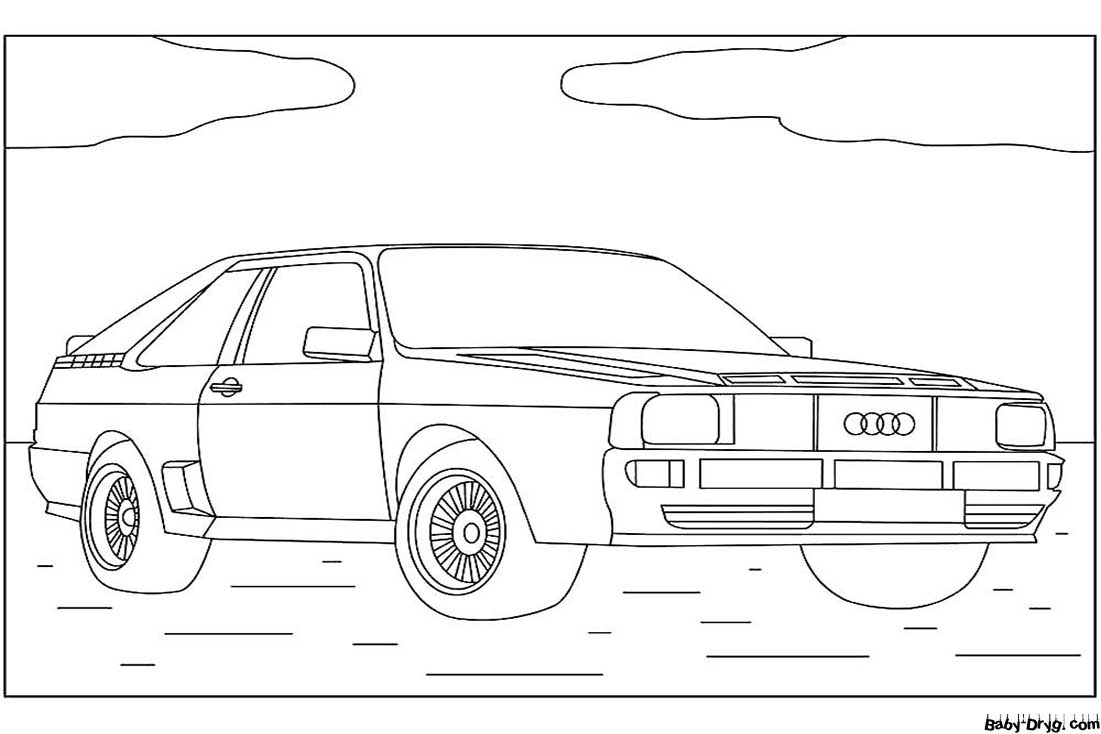 Coloring Page Audi car print free of charge | Coloring Audi