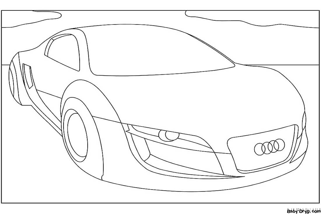 Coloring Page Audi is easy | Coloring Audi
