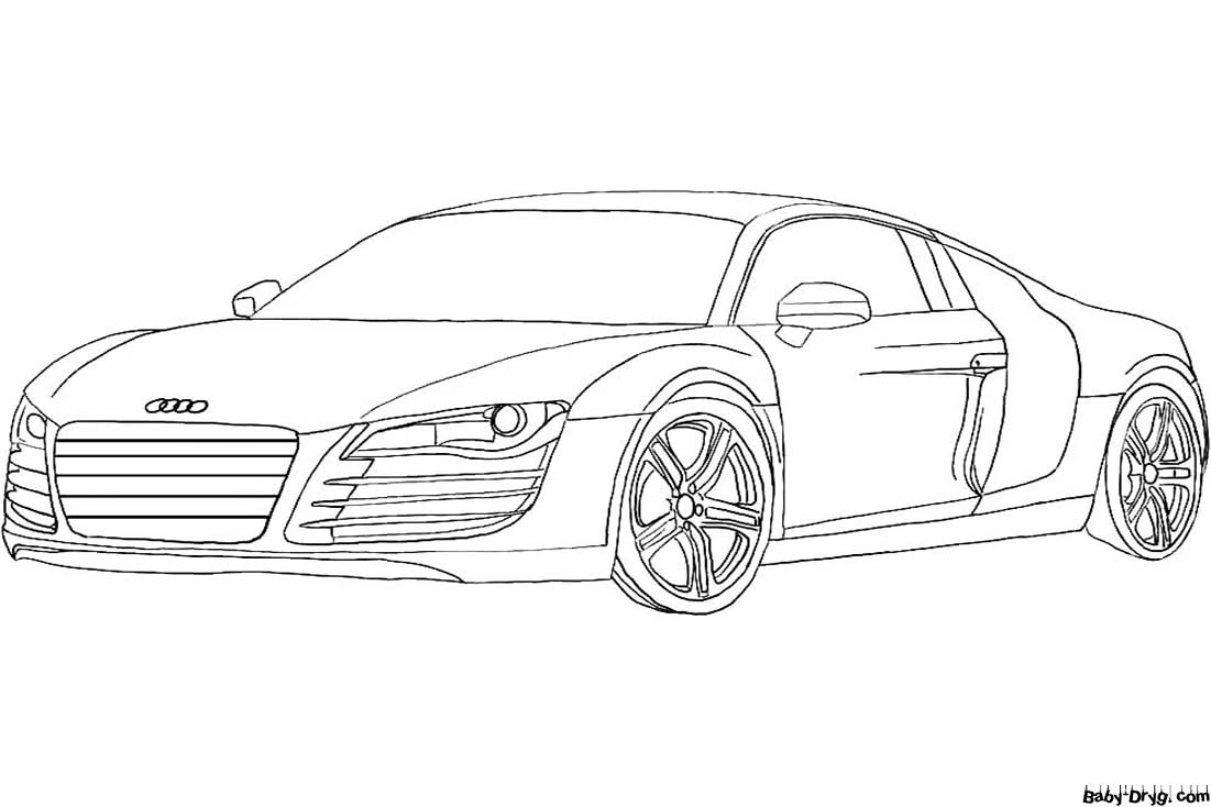 Coloring Page Audi print for free | Coloring Audi