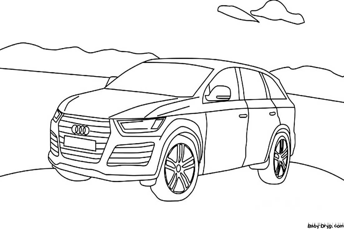Coloring Page Audi print out | Coloring Audi