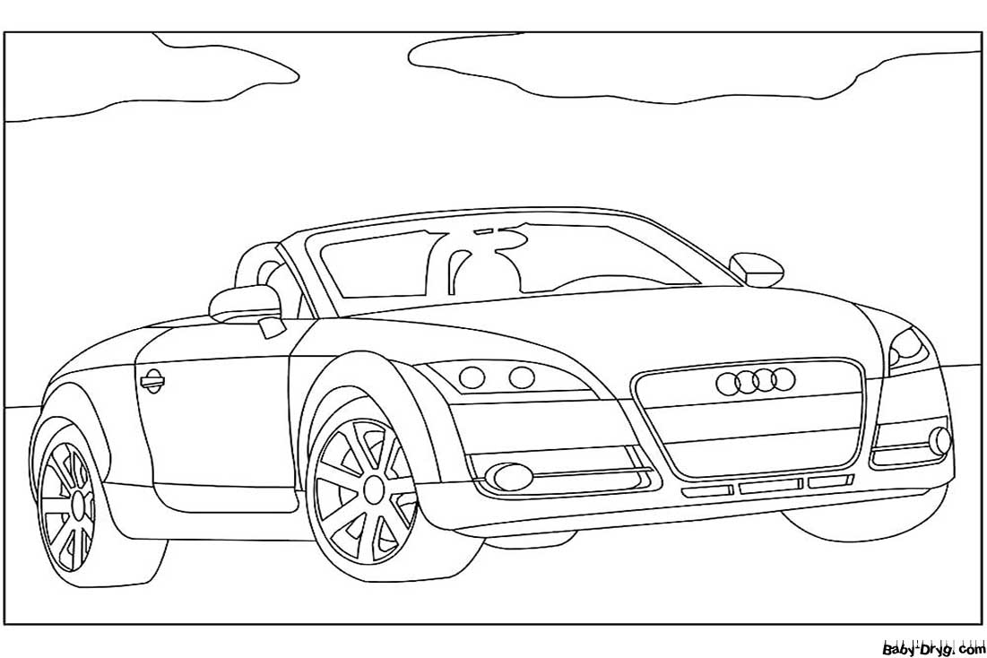 Coloring Page for Boys Audi | Coloring Audi