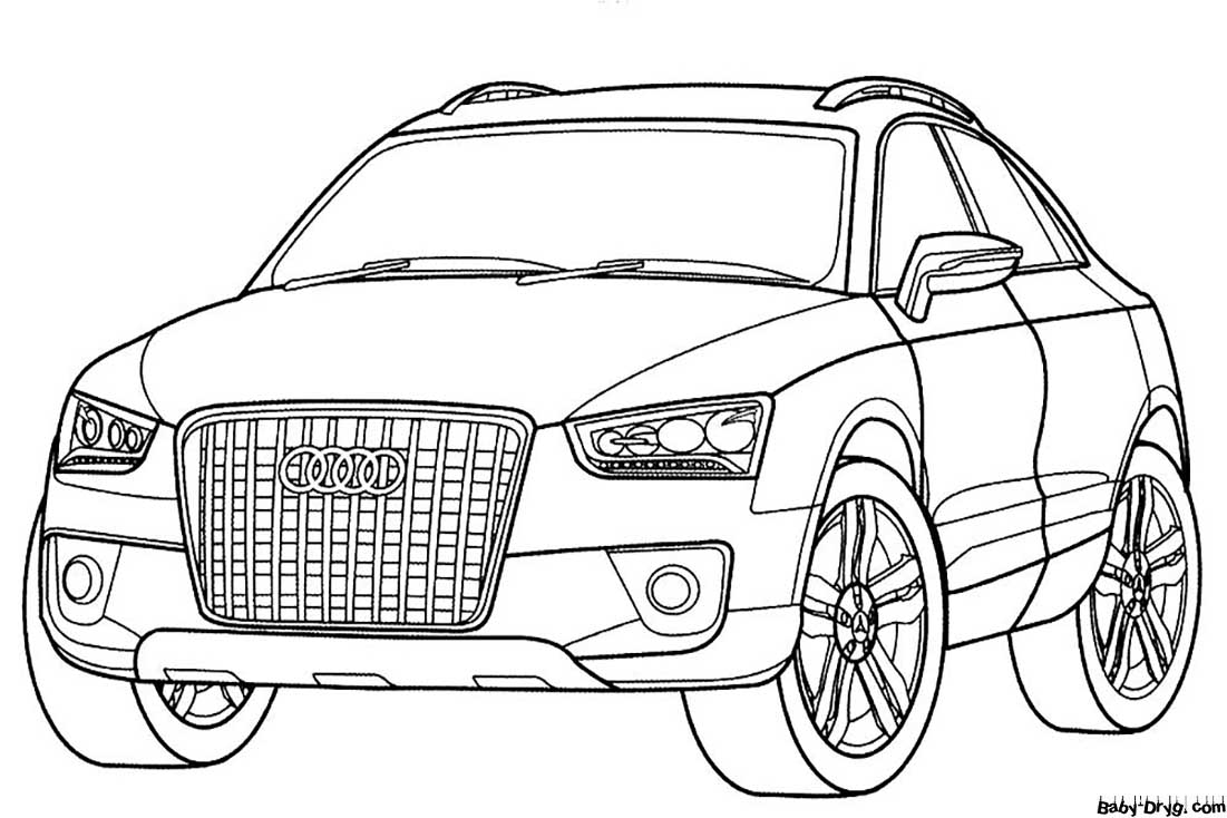 Coloring Page of Audi cars print out | Coloring Audi