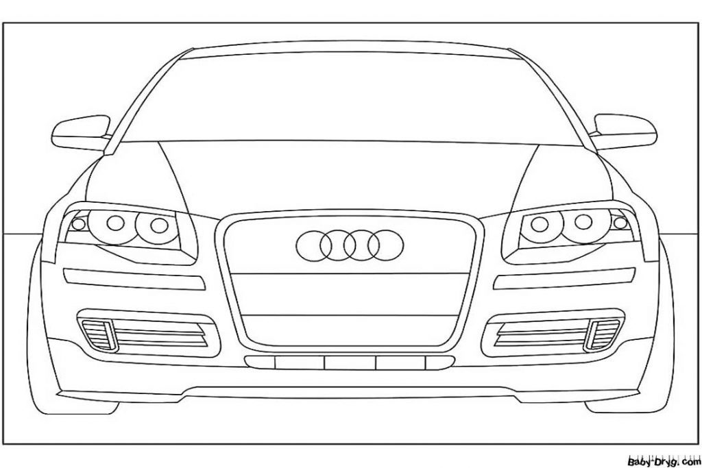 Drawing Audi badge | Coloring Audi