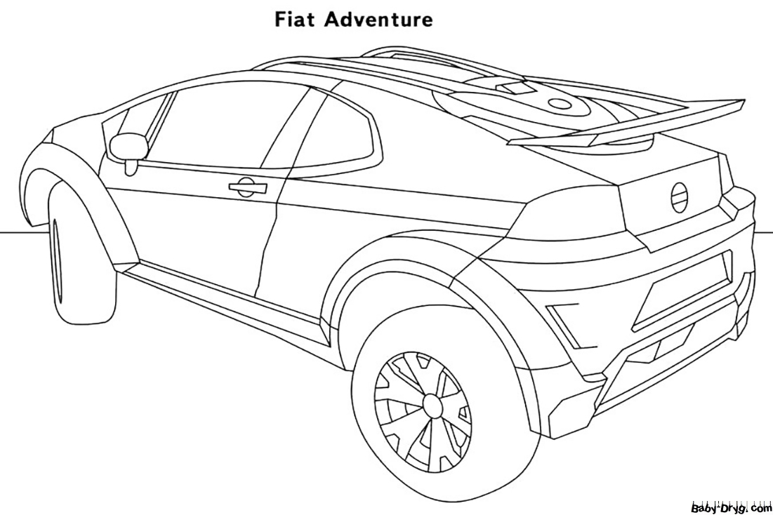 Fiat Adventure Coloring Page | Coloring Fiat