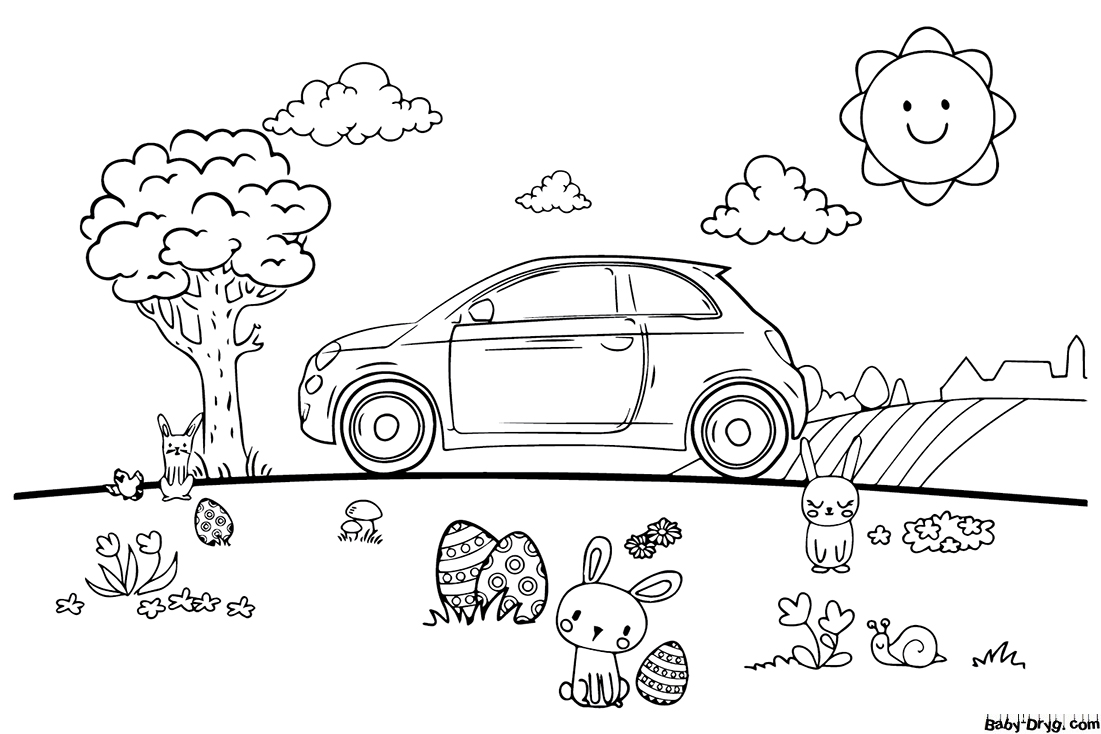 Fiat baby Coloring Page | Coloring Fiat