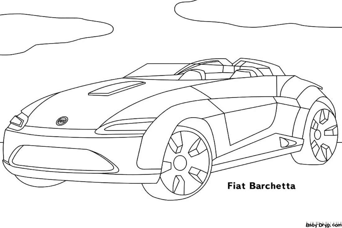 Fiat Barchetta Coloring Page | Coloring Fiat