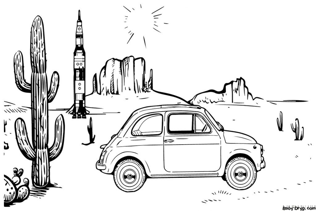 Fiat Coloring Page | Coloring Fiat