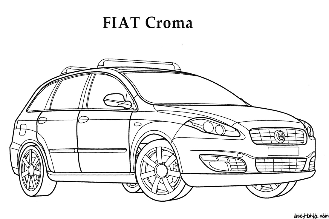 Fiat Croma Coloring Page | Coloring Fiat
