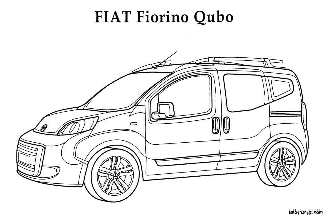 Fiat Fiorino Qubo Coloring Page | Coloring Fiat