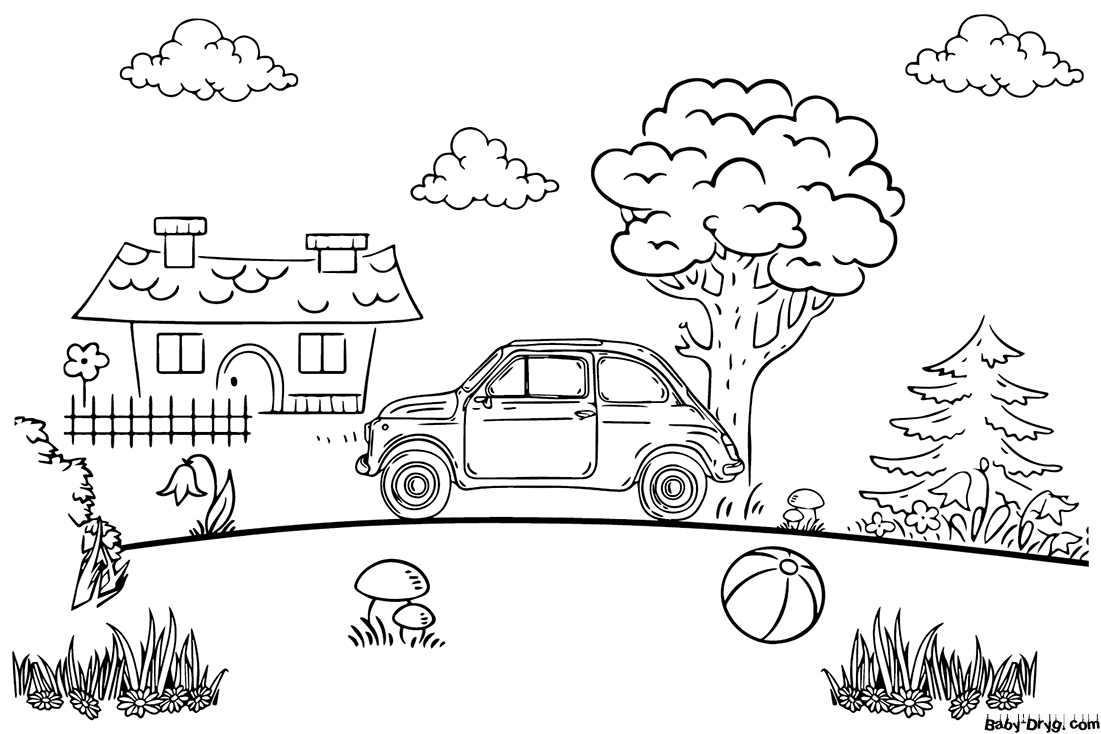 Fiat for children Coloring Page | Coloring Fiat