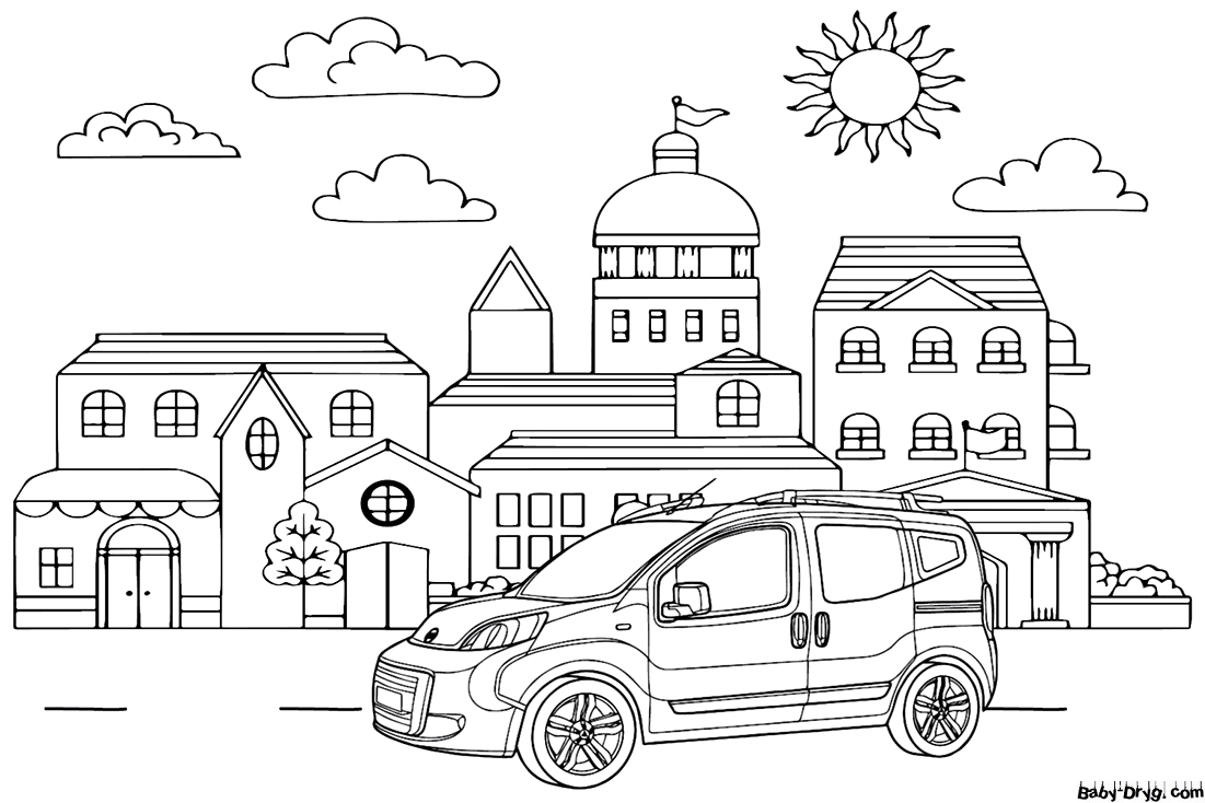 Fiat P08 Coloring Page | Coloring Fiat