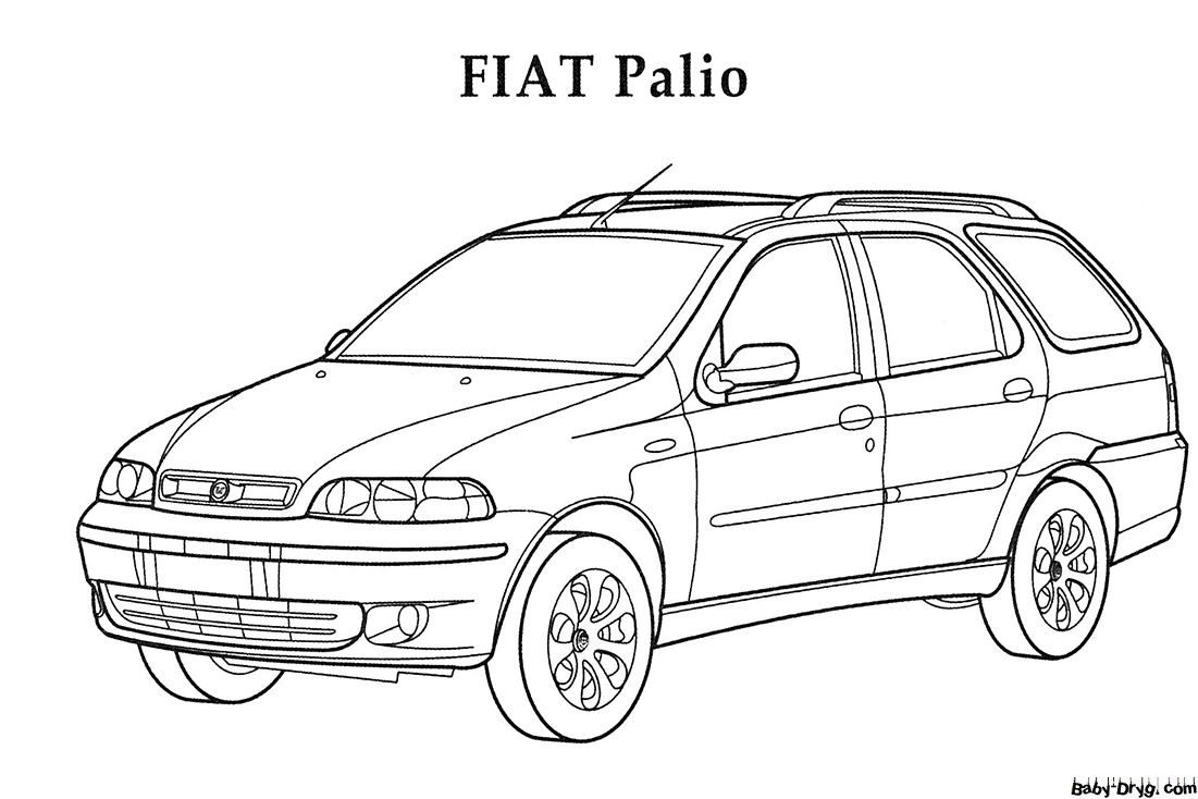 Fiat Palio Coloring Page | Coloring Fiat