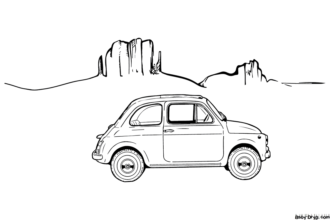 Free Coloring Page Fiat | Coloring Fiat