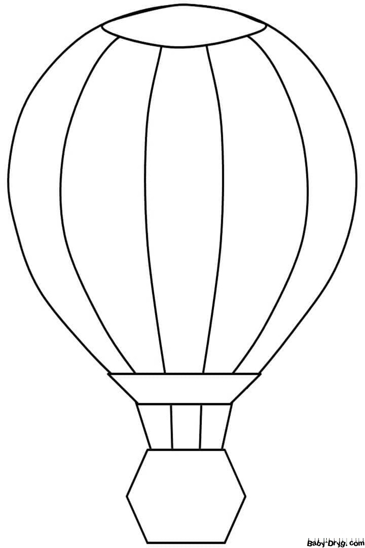 Hot air balloon is common Coloring Page | Coloring Hot Air Balloons